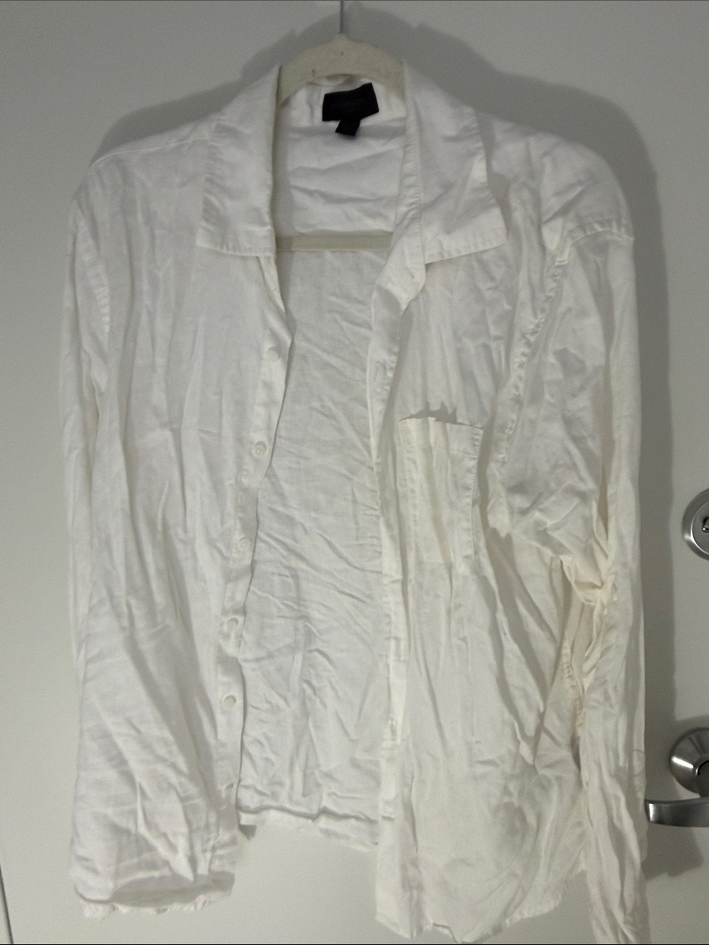 Magaschoni White Men's Casual Button-Down Shirt